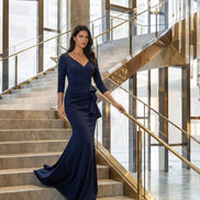 Long Stretch Scuba Gown 808