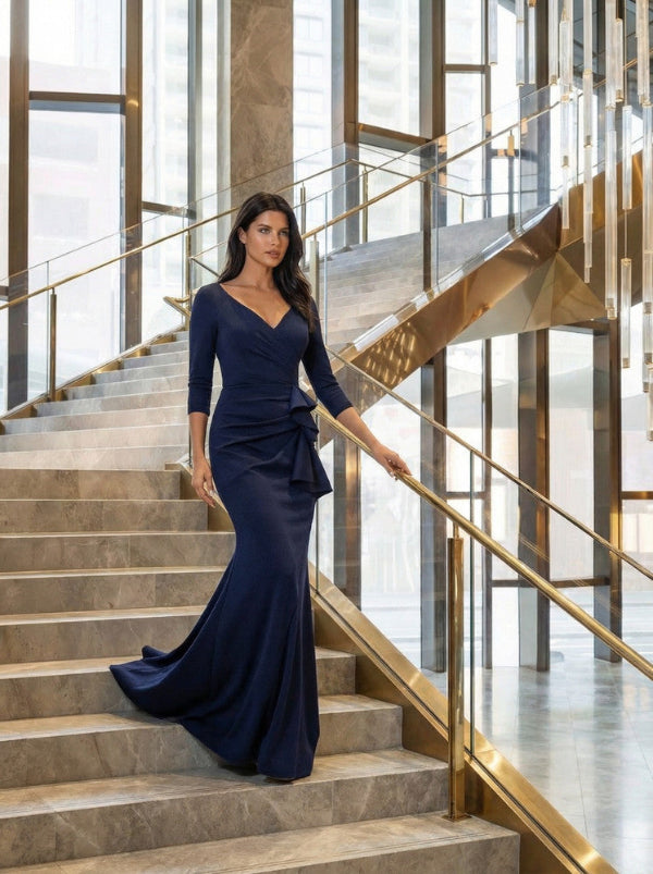 Long Stretch Scuba Gown 808