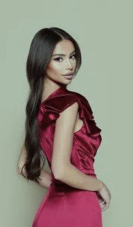 Long Taffeta Off Shoulder Gown 789