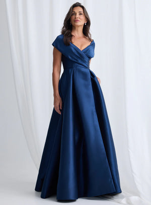 Long off shoulder full gown