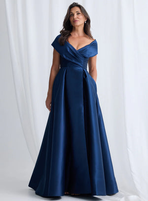 Long off shoulder full gown