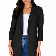 Long-line Open Blazer Jacket 823