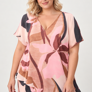 Floral Recycled Satin Asymmetrical Top 868