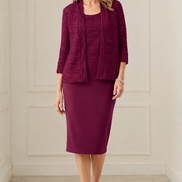 Sparkle Cascade 3 Piece Skirt Suit 836