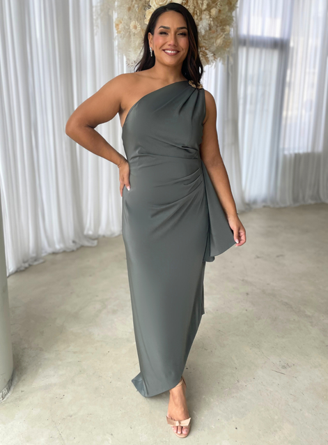 One Shoulder Maxi Gown