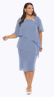 Chiffon Layered Dress with Diamante Trim 704