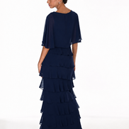 Long Tiered Chiffon Dress 856