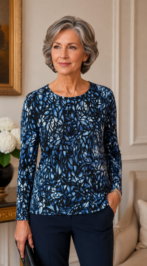 Top with Separate Cowl / Snood 827