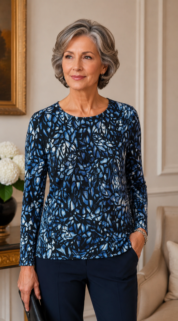 Top with Separate Cowl / Snood 827
