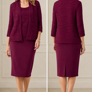 Sparkle Cascade 3 Piece Skirt Suit 836