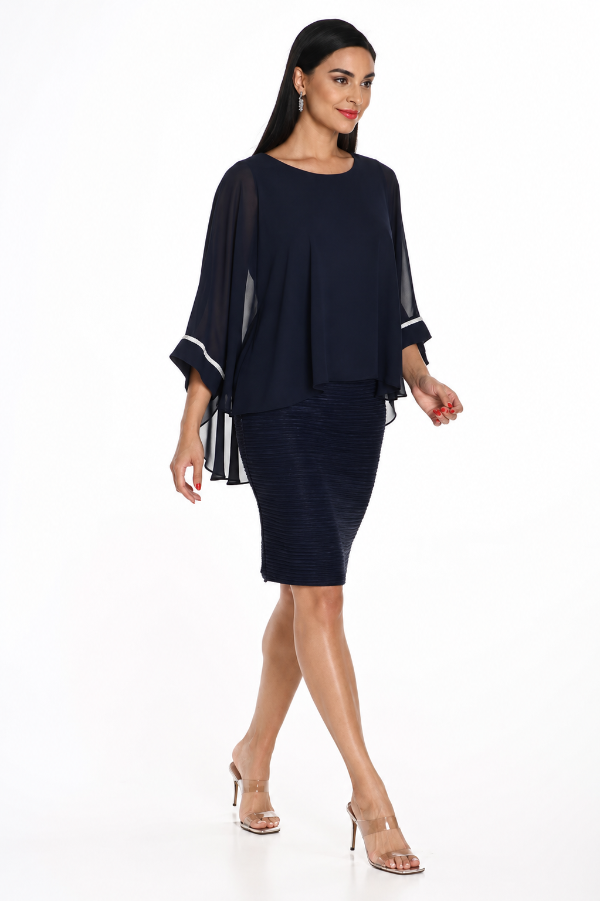 Chiffon Layered Evening Dress 1551