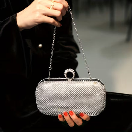 Diamanté Clutch Bag With Detachable Strap 765