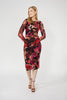 Floral Bodycon Knee Length Dress