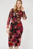 Floral Bodycon Knee Length Dress