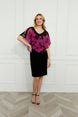 Floral Knee-length Shift Dress Style 766