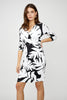 Floral Wrap V-Neck Dress