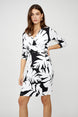 Floral Wrap V-Neck Dress 1598
