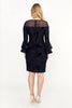 Ruffled Knee Length Bodycon Dress Style