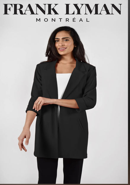 Long-line Open Blazer Jacket