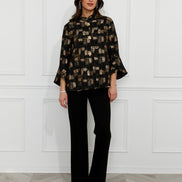 Abstract Black & Gold Jacket 697