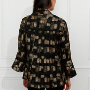 Abstract Black & Gold Jacket 697