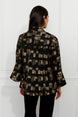 Abstract Black & Gold Jacket 697