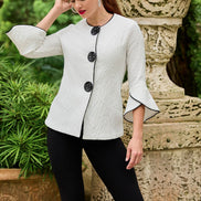 Button Jacket With Tulip Sleeves 948