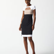 Tri Colour Cut Out Sheath Dress 1568