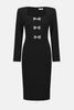 Crepe Sheath Dress with Embellishment