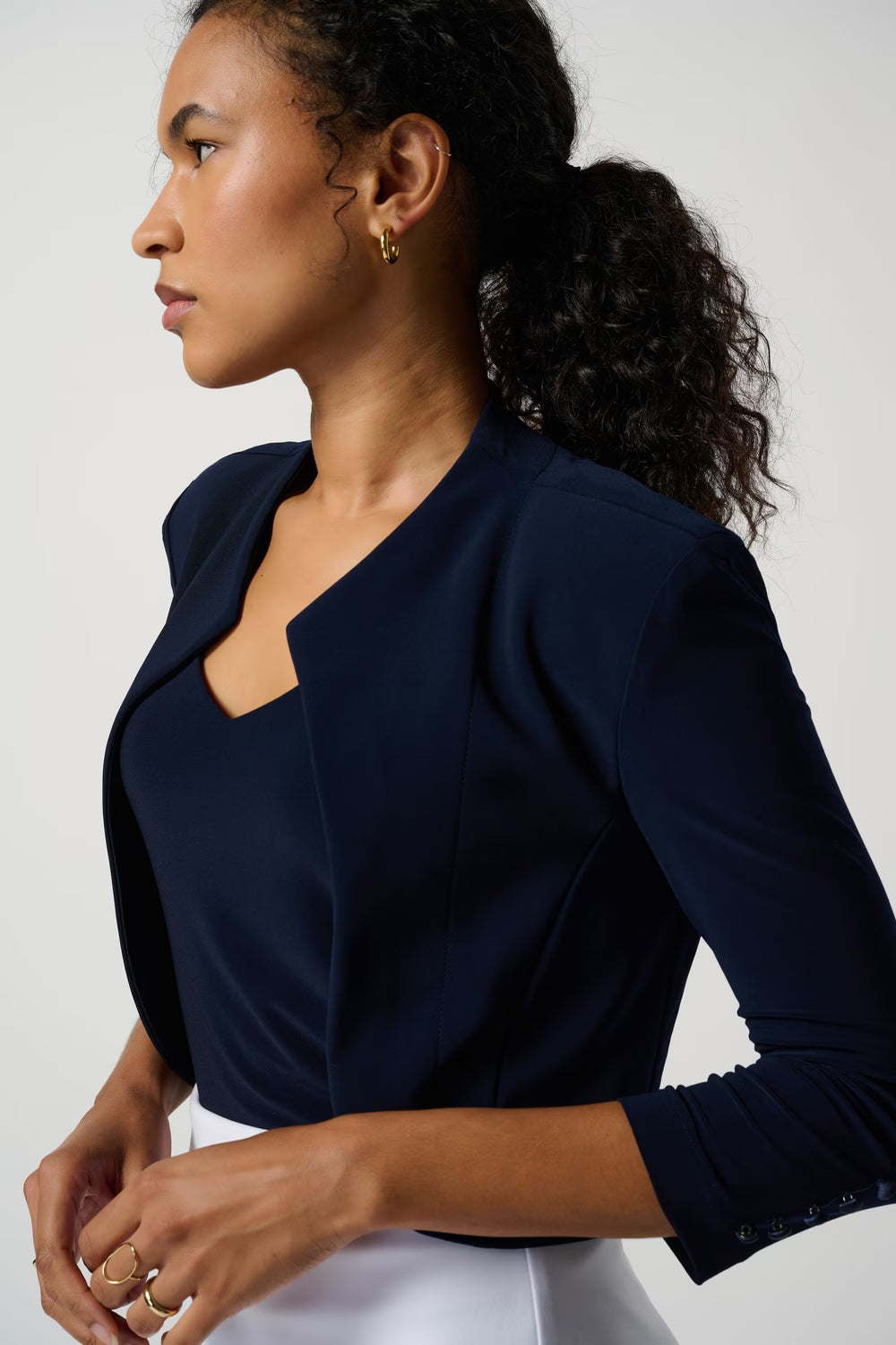 Silky Knit 3/4 Sleeve Bolero 940