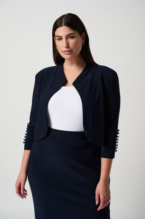 Silky Knit 3/4 Sleeve Bolero