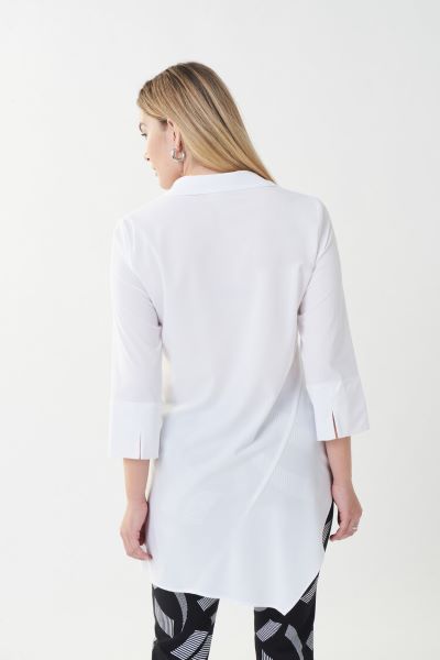 Asymmetric Blouse with 3/4 Sleeves