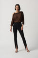 Split Hem Slim Leg Pants 923