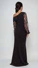 Long Sleeved Gown with Off Shoulder Neckline 809