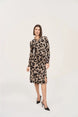 Animal Print Wrap Midi Dress 1511