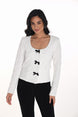 Knit Jacket with Black Bow Detail 684