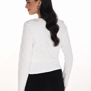 Knit Jacket with Black Bow Detail 684