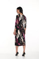 3/4 Sleeve Crossover Midi Dress 1540