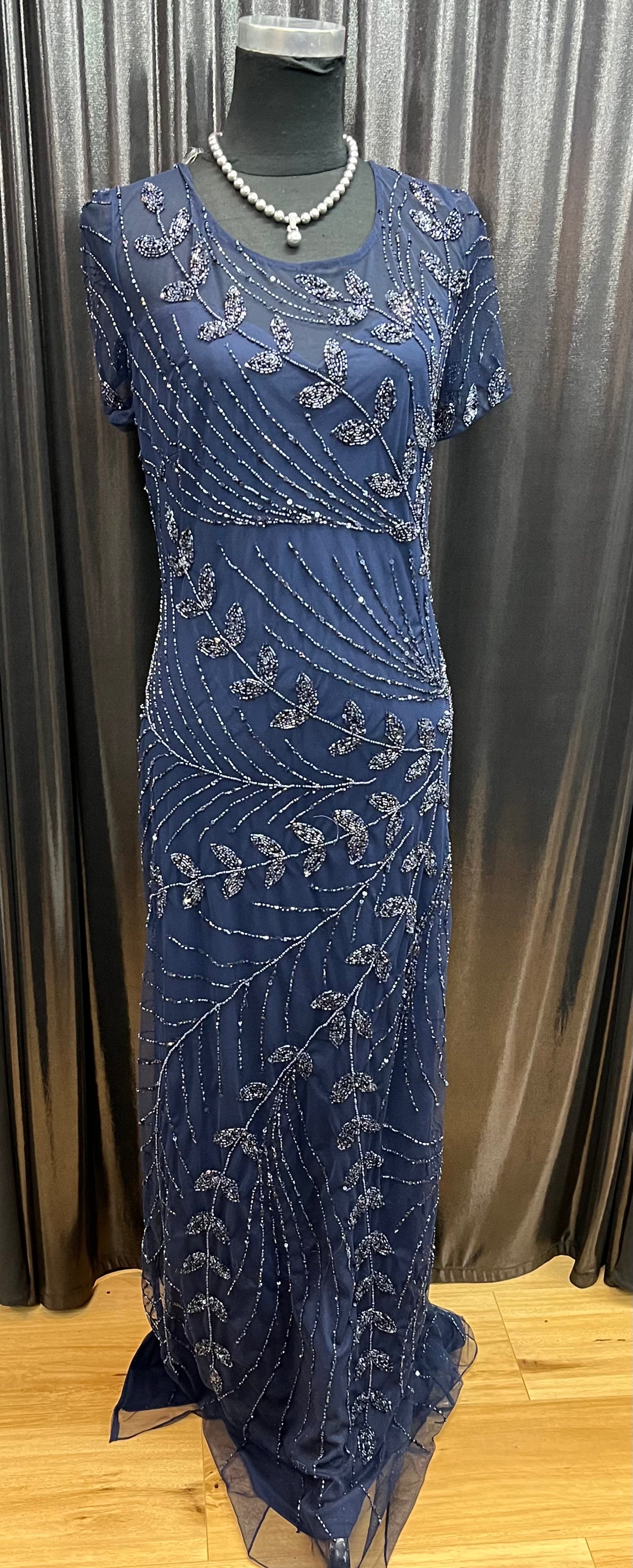 Beaded longline gown pisarro nights online